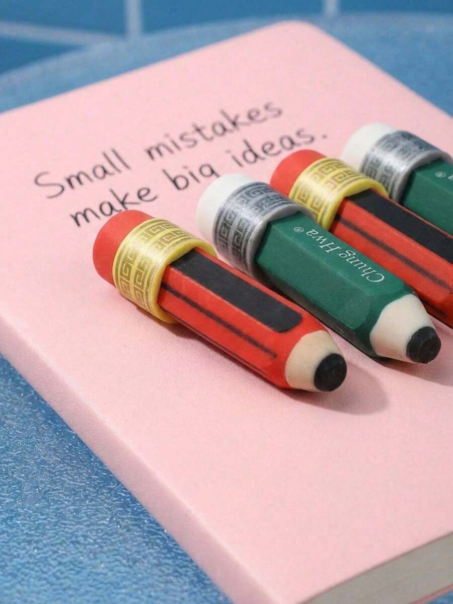 Vintage Classic Pen-Shaped Eraser, High-Precision Detail Modification Tool, Dedicated For Student Calligraphy, Writing Practice And Homework Correction - Rectangle - View 1
