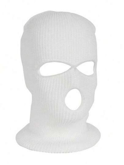 1pc 3 Holes Knitted Full Face Cover Ski Mask Winter Knit Balaclaca Outdoor Sports Ski Cocer For Men Women Halloween Skull Skeleton Beanie Fall Outfit