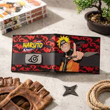 1个热血卡通动漫火影忍者钱包，时尚个性漩涡鸣人，黎明组织红云钱包 - 彩色 - 查看 3