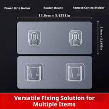 1个、5个、10个装，自粘式紧固件扣，重型无缝挂钩，免钻孔壁挂式插座和电源条收纳架 - 6*14橫排子母扣 - 查看 2