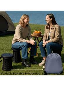 Silla/taburete plegable para exteriores con bolsa de almacenamiento, ligero y portátil, adecuado para pesca, camping y barbacoa (silla no incluida). - Multicolor - Ver 5