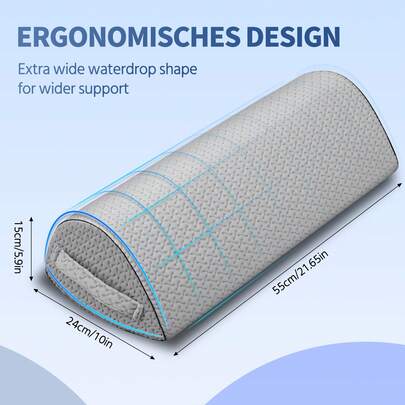 1 Piece Memory Foam Cylindrical Pillow, Neck Support & Leg Cushion For Cervical Discomfort & Leg Injury, Multi-Functional Backrest Pillow