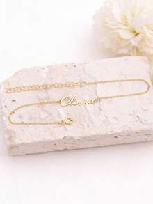 Tobillera con nombre, tobillera personalizada, tobillera con nombre personalizado, regalo del Día de la Madre, pulsera de tobillo con nombre, tobillera con nombre - Multicolor - Ver 4