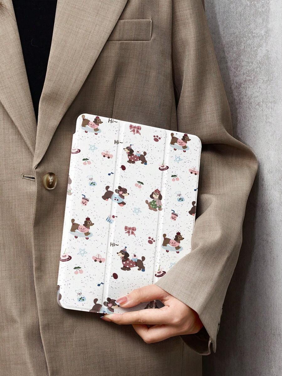 Ayotu 1个可爱卡通狗平板电脑保护套和Kindle电子书保护套，兼容第10代、第11代/Air 4代/Air 7代/9.7英寸，兼容三星Galaxy Tab A9 Plus、Kindle（第11代-2024年发布）（6英寸）、Kindle Paperwhite第12代2024年，绝佳节日礼物，时尚简约图案。