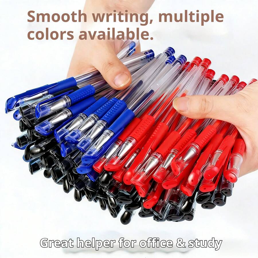 30支中性笔，黑色、蓝色、红色，书写流畅，不留痕迹，适合办公、学生、返校文具用品 - 歐標中性筆 - 查看 1