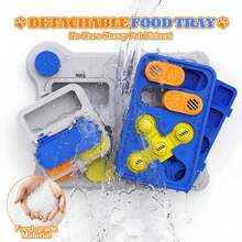 MiBex Dog Puzzle Toy Slow Feeder, Interactive Dog Toys For IQ Training &Amp; Mental Stimulation, Easy Clean Detachable Tray Non-Slip Base, Enrichment Toys For Small Medium Dogs, Blue - ColorA - 查看 6