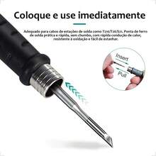 Ponta Ponteira Aço Inoxidável Para Estação De Ferro De Solda C210-K VERDE - Verde - Visão 4
