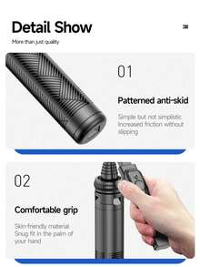 高品质自拍杆三脚架，1.8米高规格四脚架，360°全方位稳定器，可拆卸设计，解锁全方位拍摄自由。四脚架稳固设计，360度角度调节，轻松应对人物和风景拍摄，稳定性极佳。可调节四脚架设计，适应各种拍摄环境。母亲节、春季生日礼物，自由、稳定，伴您左右。 - 均碼 - 查看 11