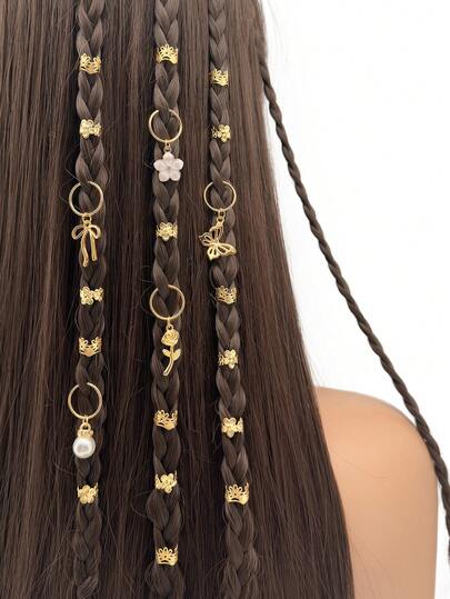 25 chiếc kẹp tóc hình bướm và hoa phong cách Y2K, thích hợp để tết tóc, quà tặng cho phụ nữ và bé gái, tuyệt vời cho các bữa tiệc, lễ hội, phụ kiện tóc.