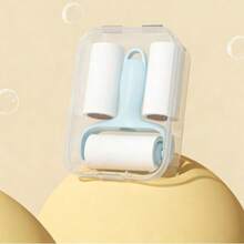1 Set Portable Mini Lint Roller Kit - 1 Roller Handle + 3 Replacement Rollers, Strong Adhesive For Pet Hair Removal, Easy To Use, Reusable Handle, No Power Needed For Pet/Clothes/Carpet/Car Seats, Essential For Pet Owners - A - View 14