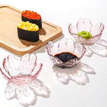 Elegant Cherry Blossom Infusion Bowl Set, Small Plastic Sauce Dish Suitable For Soy Sauce, Vinegar, Seasonings And Appetizers - Multicolor - View 4