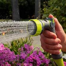 Flexzilla - Rociador de boquilla de manguera de jardín de flujo ajustable de 7 patrones con control fácil de usar ligero y duradero - Control de presin de 7 patrones - Ver 4
