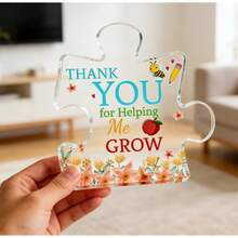 1 tấm bảng acrylic ghép hình trong suốt, quà tặng Ngày Nhà giáo, quà cảm ơn, quà Ngày của Mẹ, quà Ngày của Cha, quà tặng cho người thầy/cô tuyệt vời nhất, quà tốt nghiệp cho giáo viên, quà tri ân sinh nhật, quà Lễ Tạ ơn, đồ trang trí nghệ thuật sáng tạo cho bàn làm việc tại nhà, văn phòng, lớp học, nhà cửa. - A - Xem 4