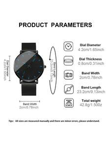 BERGCOZ Men's Casual Fashion Quartz Round Watch, Suitable For Daily Wear, Birthday Gift, Party, Holiday Gathering, Also An Ideal Gift For Yourself Or Friends. No Packaging Included. - V137 - View 5