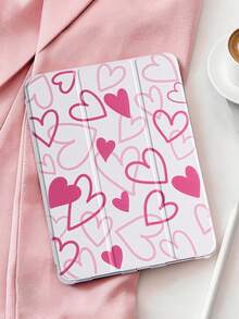 1 件装叠层爱心图案彩绘平板电脑保护套，兼容 Mini4/Mini5/Mini6/Mini7/Air/Air2/9.7/10.2/10.5/Air4/Air5/10.9/Pro 11 英寸/第十代/Air 11 英寸 (M2)-2024/Pro 11 英寸 (M4)-2024/Air 11 英寸 (M3) 2025/(A16) 11 英寸第十一代 2025，Galaxy Tab A8 10.5 英寸 2022。功能：内置笔槽、三折支架、TPU 软边保护、磁吸式睡眠/唤醒、清新/治愈/可爱/趣味/个性化设计。 - 彩色 - 查看 1