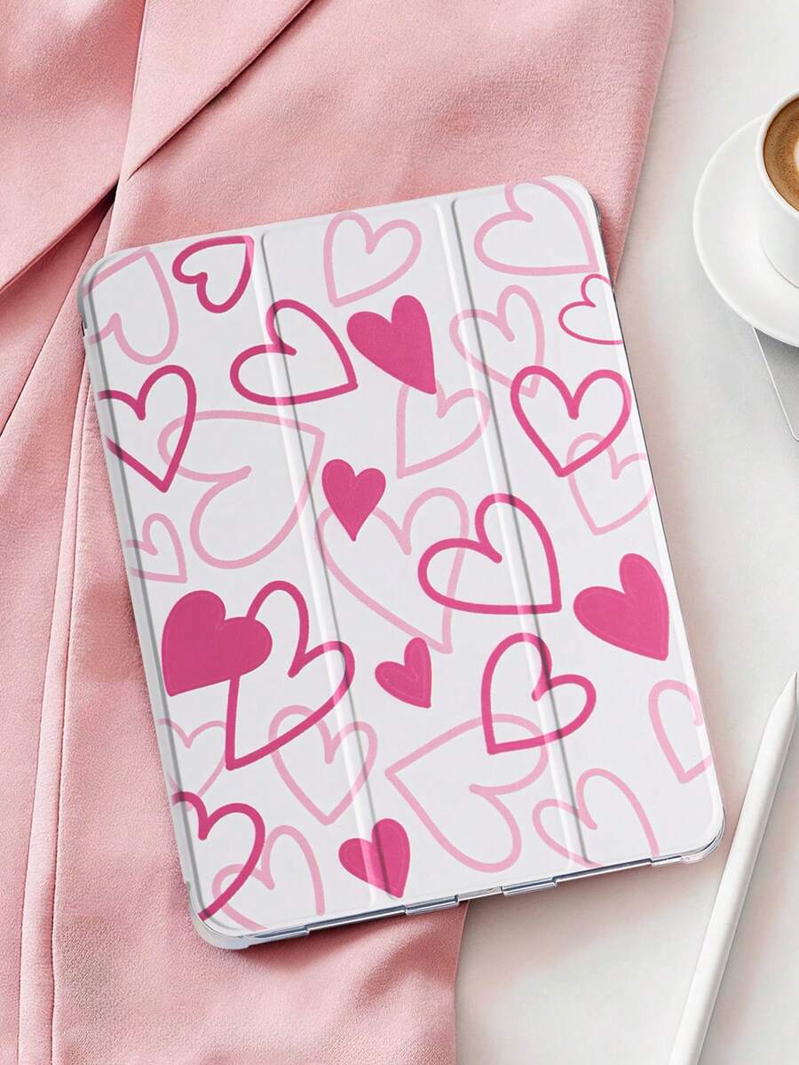 1 件装叠层爱心图案彩绘平板电脑保护套，兼容 Mini4/Mini5/Mini6/Mini7/Air/Air2/9.7/10.2/10.5/Air4/Air5/10.9/Pro 11 英寸/第十代/Air 11 英寸 (M2)-2024/Pro 11 英寸 (M4)-2024/Air 11 英寸 (M3) 2025/(A16) 11 英寸第十一代 2025，Galaxy Tab A8 10.5 英寸 2022。功能：内置笔槽、三折支架、TPU 软边保护、磁吸式睡眠/唤醒、清新/治愈/可爱/趣味/个性化设计。 - 彩色 - 查看 1