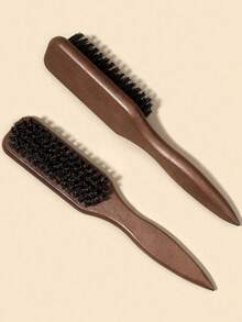 1 pieza Cepillo con cerdas, cepillo de pelo, peine alisador, herramienta de peinado, peine rizado, peine de cola de rata, apto para todo tipo de cabello, se usa para cepillar los bordes del cabello y crear un efecto brillante, cepillo de cerdas de jabalí para mujeres, peine con dientes de cola de rata para seccionar, controlar los bordes, cepillado hacia atrás, suavizar y crear una textura suave y esponjosa - multicolor - Ver 5