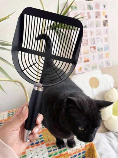 13.5cm/28cm Large Size Cat Litter Scoop, Painted Iron, Premium Cat Litter Cleaning Tool