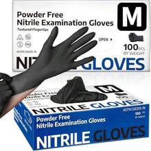 10/20/50/100pcs Black Disposable Gloves, For Household Cleaning, One-Time Use Cleaning Gloves, Suitable For Kitchen & Home Cleaning (Hot Selling Size S/M/L/XL) - Black - View 2
