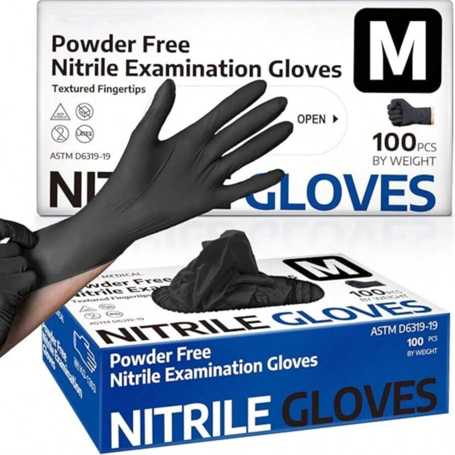 10/20/50/100pcs Black Disposable Gloves, For Household Cleaning, One-Time Use Cleaning Gloves, Suitable For Kitchen & Home Cleaning (Hot Selling Size S/M/L/XL)