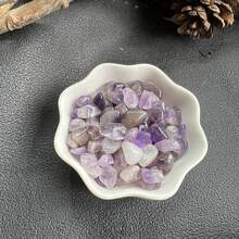 圣诞礼物 100克 天然紫色水晶碎石，小颗粒，适用于室内植物、鱼缸填充物、花盆鱼缸装饰石、DIY手工珠宝制作、家居装饰。 - 查看 11