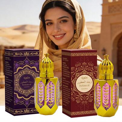 Zoglon 2 Pcs 15ml Arabian Fragrance Oil | Violet Dream & Pink Night | Exotic Citrus Floral & White Floral Amber | Alcohol-Free | Long-Lasting Alluring Fragrance | Suitable For Travel, Dates And Gifts