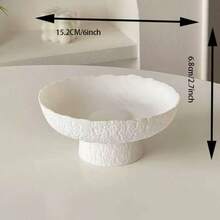 OBOVAY 1pc Creative Hammered Glass Fruit/Snack Plate, Suitable For Living Room Dried Fruit/Candy Tray - White - View 5