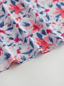 女士休闲碎花连衣裙，通体花卉图案波西米亚风交叉沙滩度假连衣裙 - 彩色 - 查看 6