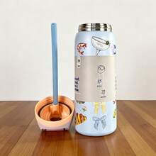 Owal'a32oz/945ML Vacuum Flask With Straw,Can Be Used For Outdoor Sports, Heat Preservation Time Cold And Hot Water Can Be Insulated, Frozen Drinks, Beautiful Appearance, Exquisite Workmanship, Suitable For Camping, Work, Indoor Us - Picnic Prep-32oz - 查看 1