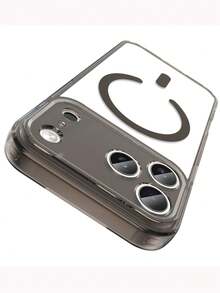 奢华简约透明磁吸手机壳，兼容 17 Pro Max、17 Pro、17 Air、17、16 Pro Max、16 Pro、16、15 Pro Max、15 Pro、15，亚克力防震边框后盖 - 黑色 - 查看 3