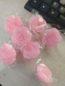 1/6 Peças Velas Flutuantes Rosas Cor de Rosa em Miniatura, Adequadas para Aromaterapia, Casamento, Festa, Decoração Doméstica e Mais - multicolorido - Visão 8