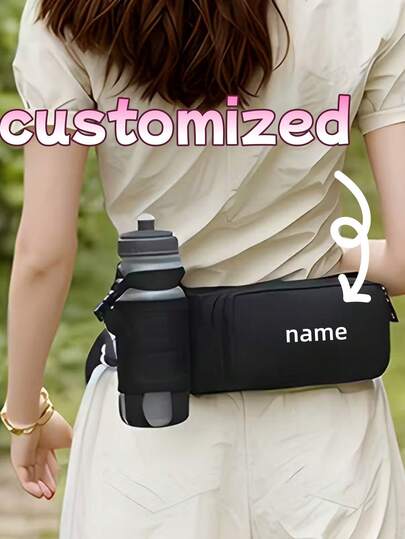 1 pieza Bolso bandolera unisex para deportes al aire libre, mochila pequeña portátil de un solo hombro, bolsa de pecho multifunción para botella de agua, riñonera, práctica riñonera minimalista para deportes, gran capacidad, impermeable, adecuada para correr, fitness