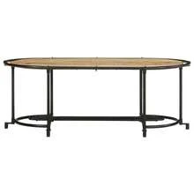 CROISSANCE Tavolino da Salotto 110x55x40 cm Legno Massello di Mango Grezzo - Castano - Visualizzare 5