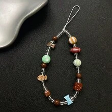 Shockproof Multi-Element Retro Flower Bow Rabbit Star Beaded Phone Strap Camera Charm Bag Pendant Phone Case Lanyard Ins Style Easter Bunny Gift - Multicolor - View 5