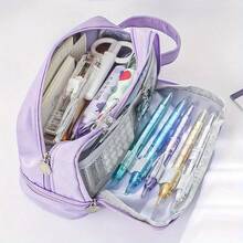 大容量铅笔袋 可爱大文具袋 笔袋 多层笔盒 拉链铅笔袋 学生学习用品 - 款式一 - 查看 11