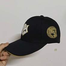 2026 New Polyester Fabric Cap With Letter Embroidery, European And American Fashion Versatile Unisex Outdoor Casual Sun Hat - Black - View 3
