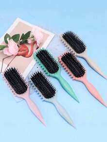 1pc Hair Brushes Curl Defining Brush – Nylon Styling Brush For Curly Hair, Shaping & Defining Summer Curls With Less Pulling, Ideal For Beach, Travel & Daily Use - Multicolor - View 3