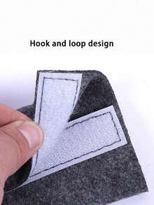 1pc Grey Felt Car Seat Belt Shoulder Pad Extender, All-Season Universal Car Safety Belt Shoulder Cover - A - View 7