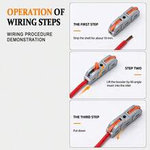18pcs Press-Type Quick Wire Terminal Block (28-12 AWG), Tool-Free 1-In-1 Terminal Block, Terminal Block, Renovation & DIY Projects, Back To School - One In and One Out - View 7