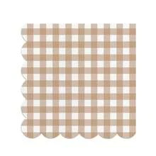 20张棕白格子一次性纸巾，适用于派对、浴室擦手等场合。 - 多色 - 查看 6