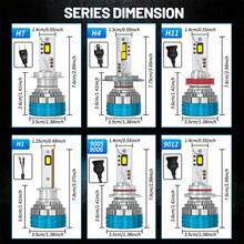 HYNBYZJ 2 Packs H7 LED Canbus Car Headlight Super HB4 H11 H4 H1 9012 HB3 9005 9006 Lights Plug-N-Play Bulbs 250W 6000K Auto Lamp - White - View 12