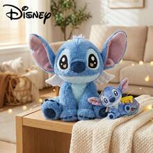 1 búp bê nhồi bông Stitch chính hãng của Disney có cánh thiên thần, mặt dây chuyền hình búp bê Stitch, búp bê an ủi cho trẻ em, đồ trang trí nhà cửa, quà tặng ngày lễ - Màu xanh lam - Xem 1