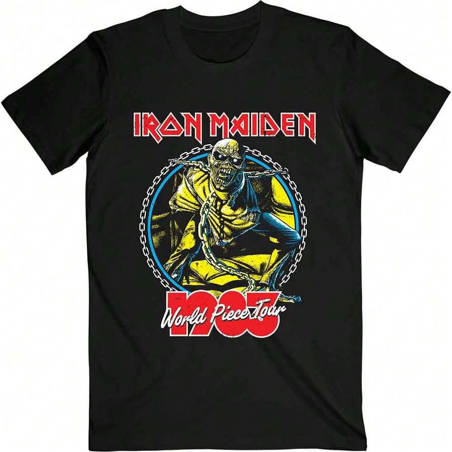 Iron Maiden World Piece Tour 83 T Shirt - Black - View 1