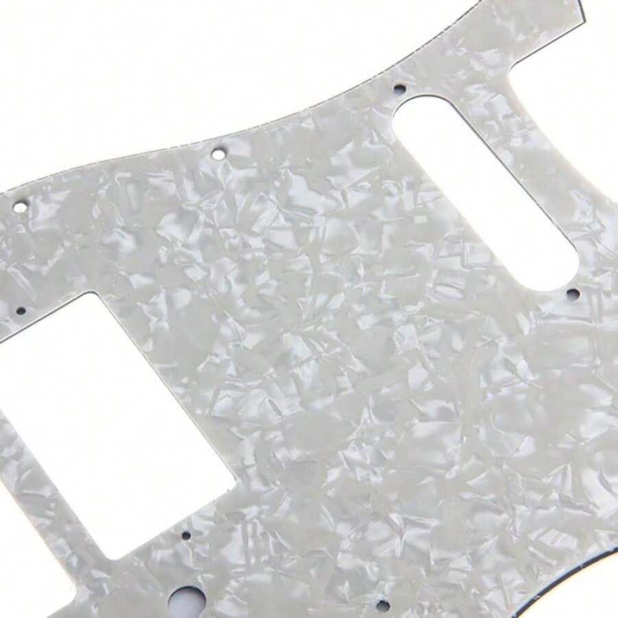 HS(Humbucker-Single) Strat Pickguard 11 Hole ST/Strat Style Pickguard For USA/Mexico Stratocaster/Strat Vintage Style Guitar Parts, 3 Ply With Screws (Aged Pearl) - ColorA - 查看 1