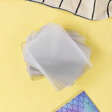 10pcs PVC Waterproof Case, Double-Sided Transparent Card Cover Sleeves Game Card Holder Protector Idol Photocard Card Photo Protective Cover Hard Bank Bus Id Card Storage - Multiple Styles - View 5