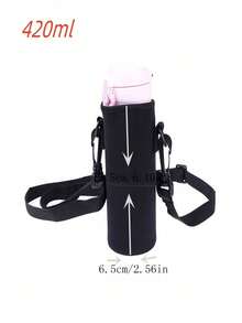 420-1500ML Water Bottle Sleeve, Hot & Cold Insulation, Travel-Friendly, Portable, Sweat-Resistant, Outdoor Drink Holder Covers For Hiking, Camping, And Fitnes - Black - View 5