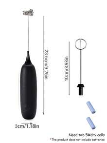 1pc Battery Powered Electric Milk Frother & Coffee Stirrer, Portable Cappuccino Maker, Kitchen Appliance - Multicolor - View 2