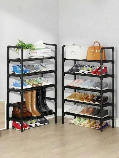 1pc Mini Shoe Rack, Space-Saving, Simple And Dustproof, Sturdy And Stylish, Easy To Assemble And Disassemble, Portable, Suitable For Living Room, Bedroom, Home, Office, Multi-Layer Storage, Suitable As A Holiday Gift, Christmas Gift, Children's Gift, Mother's Day Gift.
