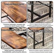 Mesa De Comedor Rectangular 2 Bancos Largos Para 4 Personas - Multicolor - Ver 6