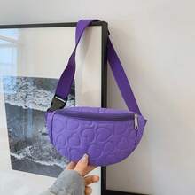 1pc Girl's Heart Embroidered Zipper Closure Shoulder Bag, Fashionable Crossbody Chest Bag Suitable For All Seasons - A - View 10